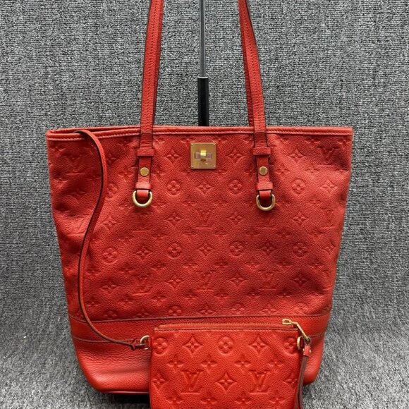 Louis Vuitton Citadine W/P Red Monogram Leather Shoulder Bag 799-082025 - Picture 2 of 16